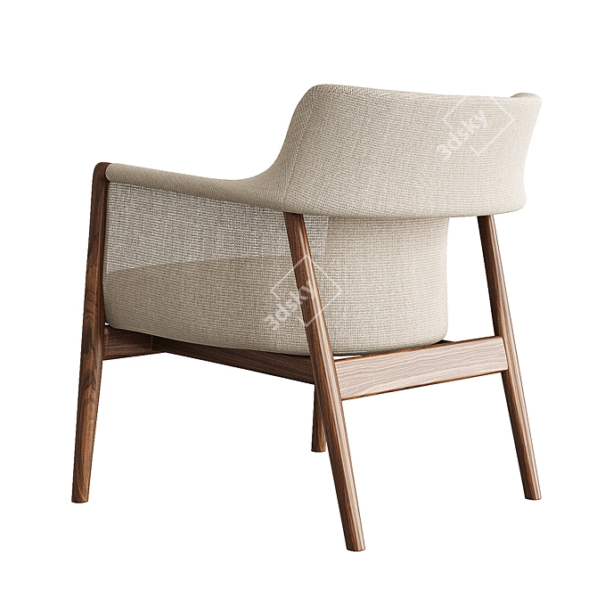 Morgan Aran Designer Armchair 3D Model 3D model image 2