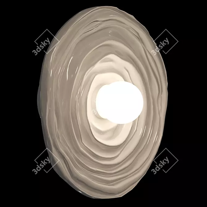 Handcrafted Ceramic Glazed Wall Lamp 3D model image 4