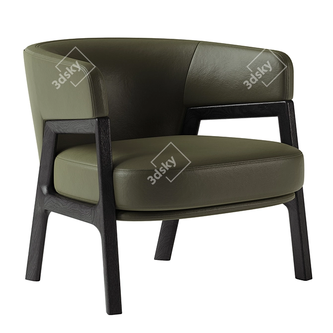 Duo Lounge Armchair | Fabric-FBX-Corona 3D model image 2