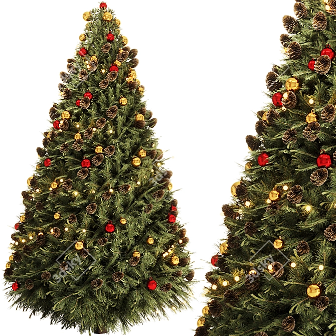  2016 Christmas Tree Set3 Render 3D model image 1