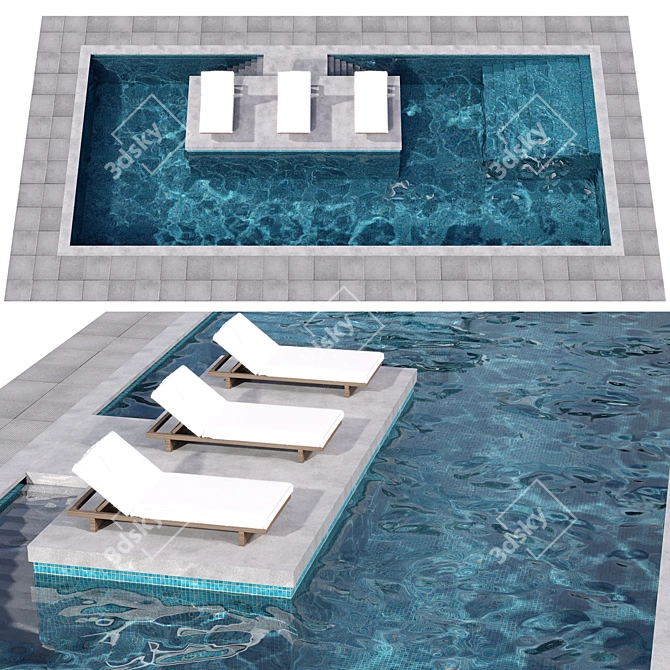 Crystal Clear Pool No103 3D model image 1