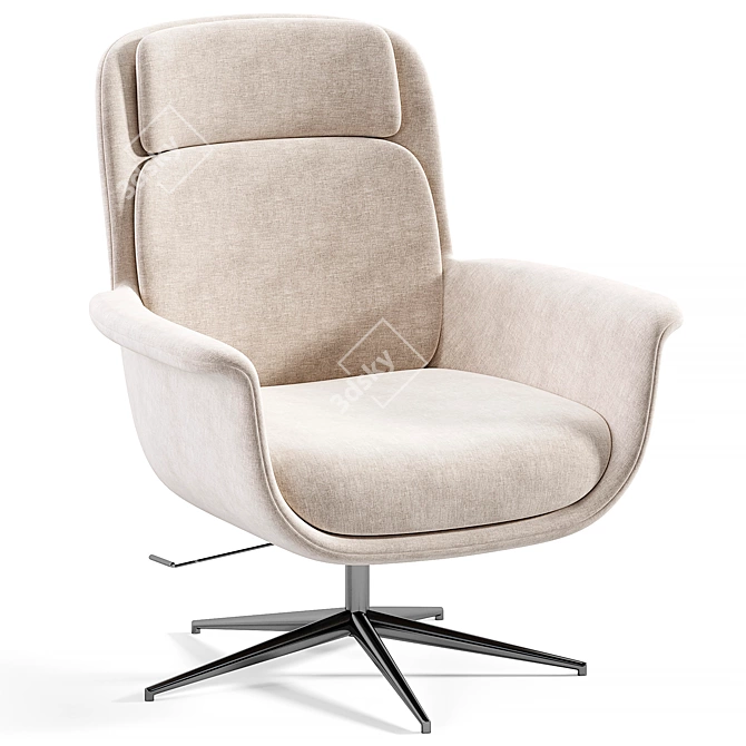 Aeleby Swivel Armchair: Modern Ikea Design 3D model image 4