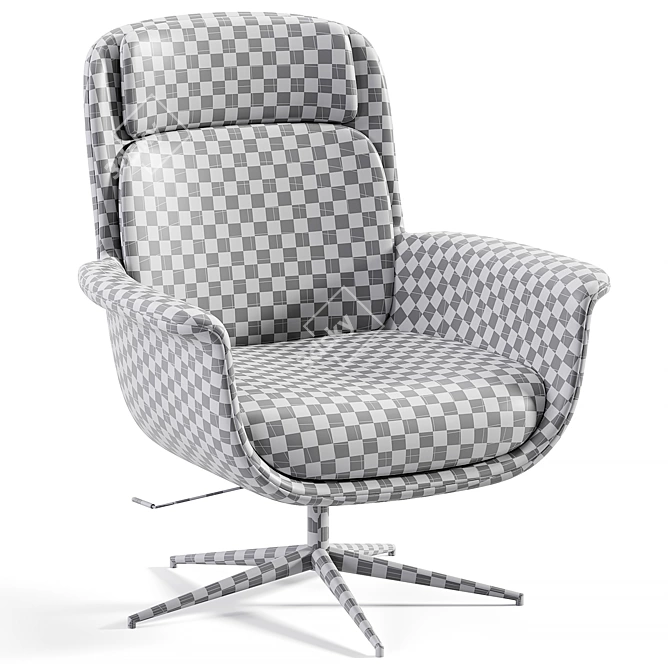 Aeleby Swivel Armchair: Modern Ikea Design 3D model image 6