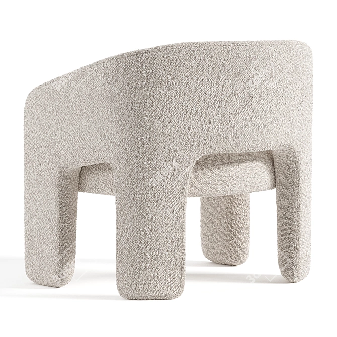 Modern Bold Armchair: Sleek Design 3D model image 2