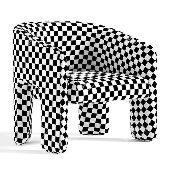 Modern Bold Armchair: Sleek Design 3D model image 5