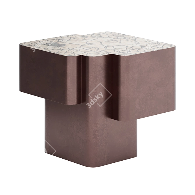 Luxury Modern Xenolith Side Table 3D model image 1