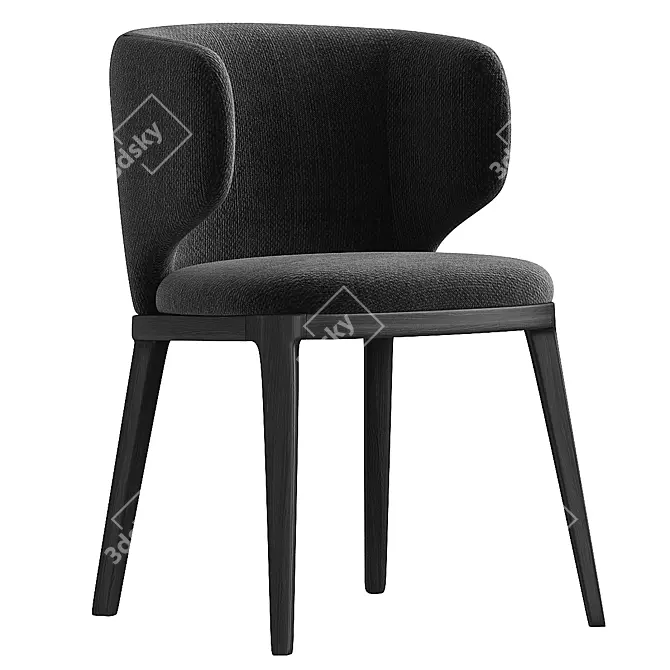 Modish Fabric Armchair MISS JOY 3D model image 2