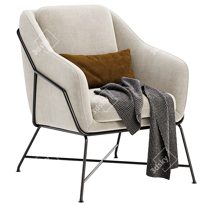 Stylish Brida Armchair, Versatile Colors 3D model image 1