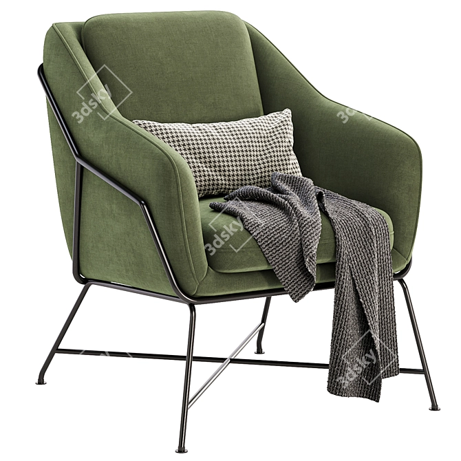 Stylish Brida Armchair, Versatile Colors 3D model image 2