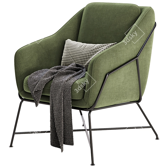 Stylish Brida Armchair, Versatile Colors 3D model image 4
