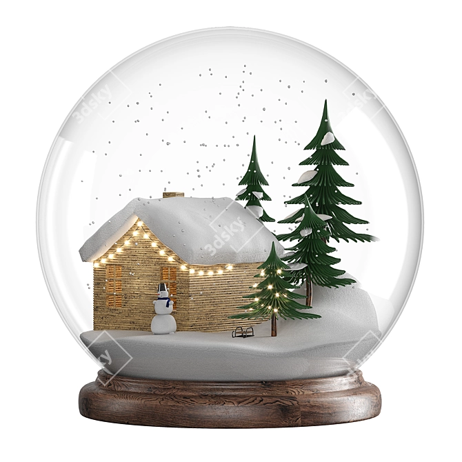 Glistening Snow Globe Model Kit 3D model image 2