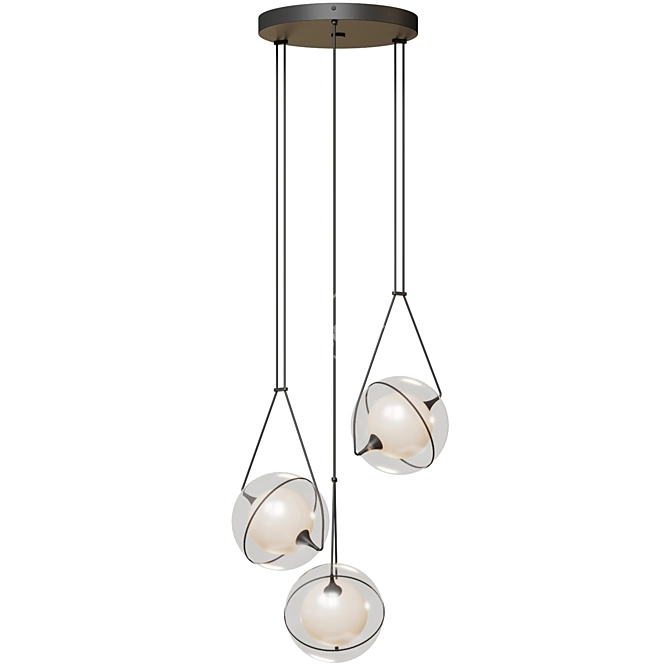 Celestial Gyroscopes Sphere Chandelier 3D model image 2