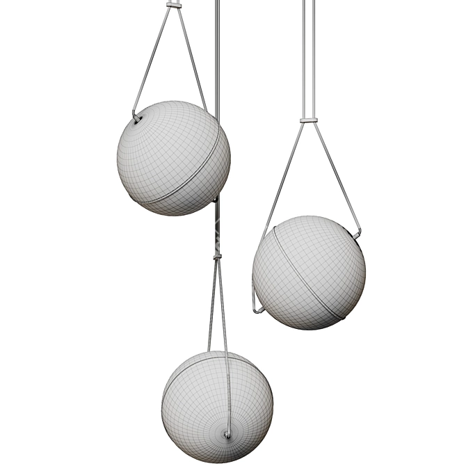 Celestial Gyroscopes Sphere Chandelier 3D model image 4