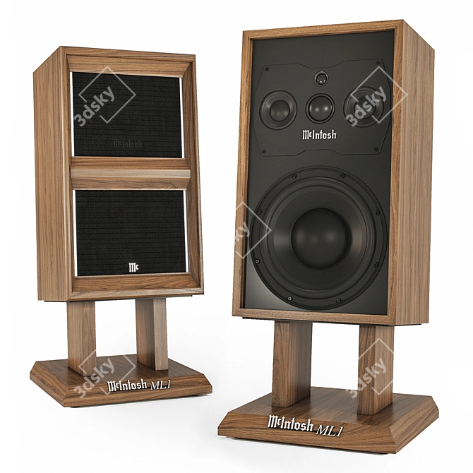 McIntosh ML1 Vintage Loudspeaker Glory 3D model image 17