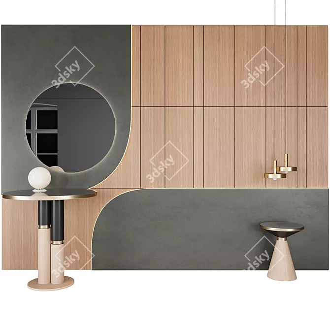 Decorative Wall Panel, Modern Design 3D model image 4