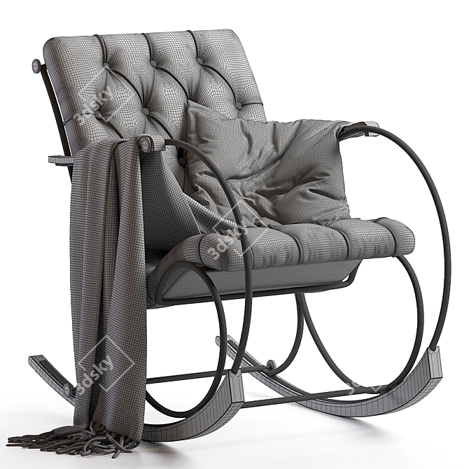 Elegant Chester Resting Armchair 3D model image 7