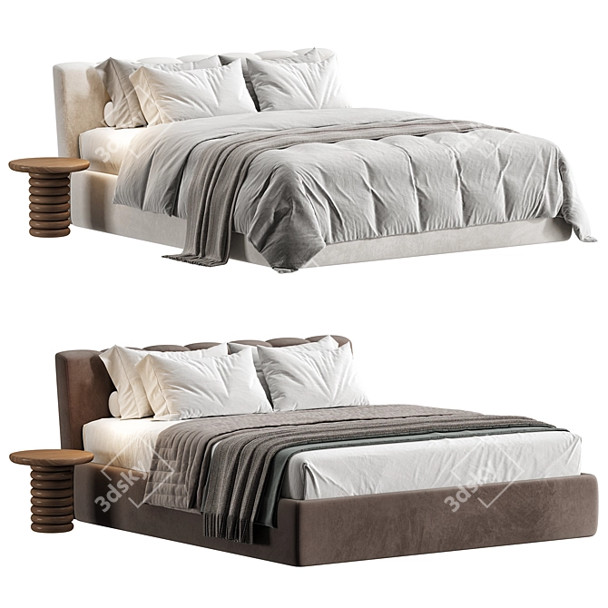 Modern NORMA Bed Furniture 3D model image 1