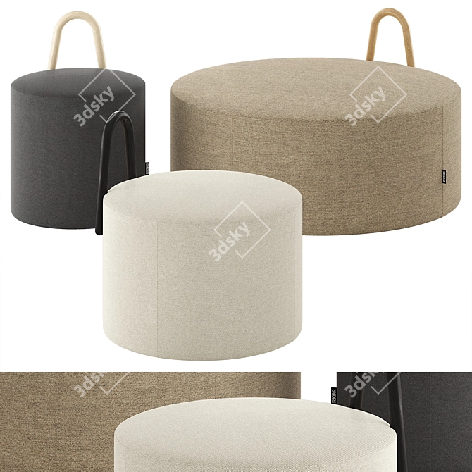Amstelle Pouf from SWEDESE 3D model image 1