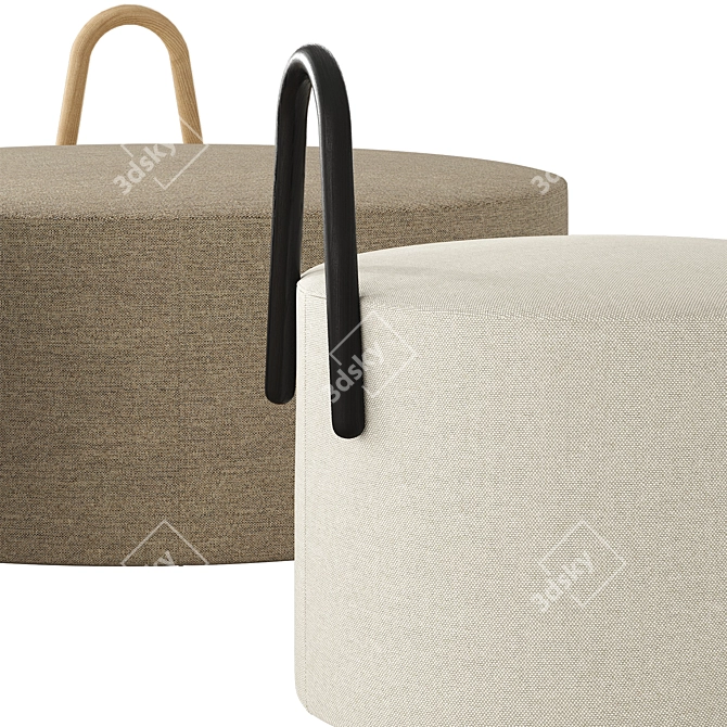 Amstelle Pouf from SWEDESE 3D model image 2
