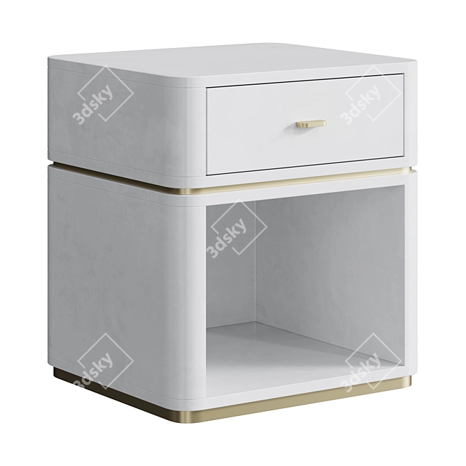 Modern MDF Bedside Table 3D model image 1