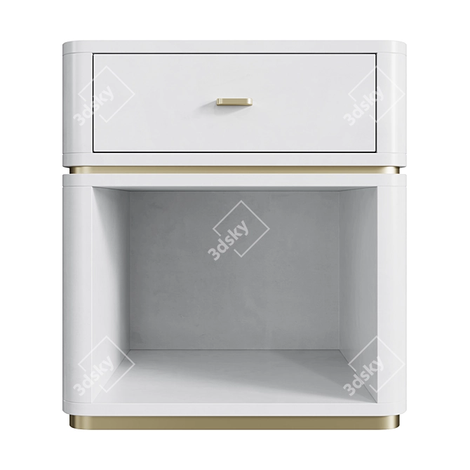 Modern MDF Bedside Table 3D model image 2