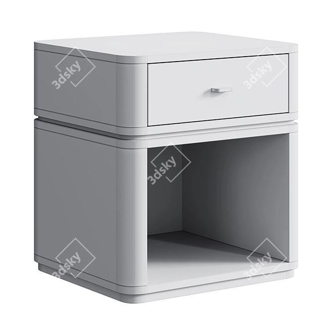 Modern MDF Bedside Table 3D model image 3