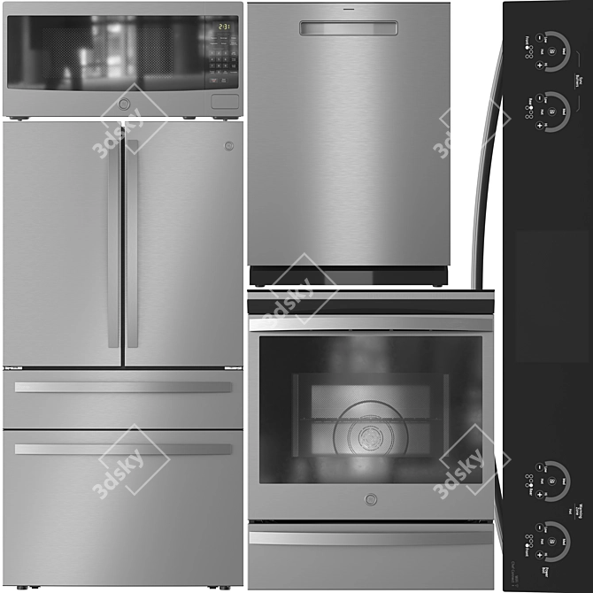 GE Smart Appliance Collection Bundle 3D model image 1