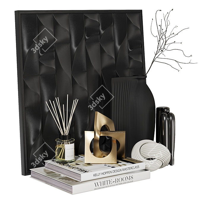 Modern Corner Decor Set Collection 3D model image 2