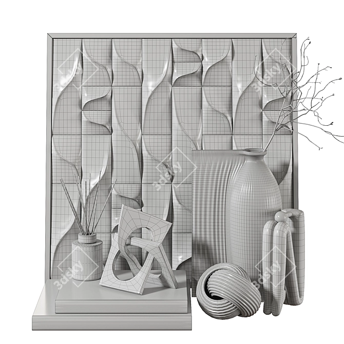 Modern Corner Decor Set Collection 3D model image 4