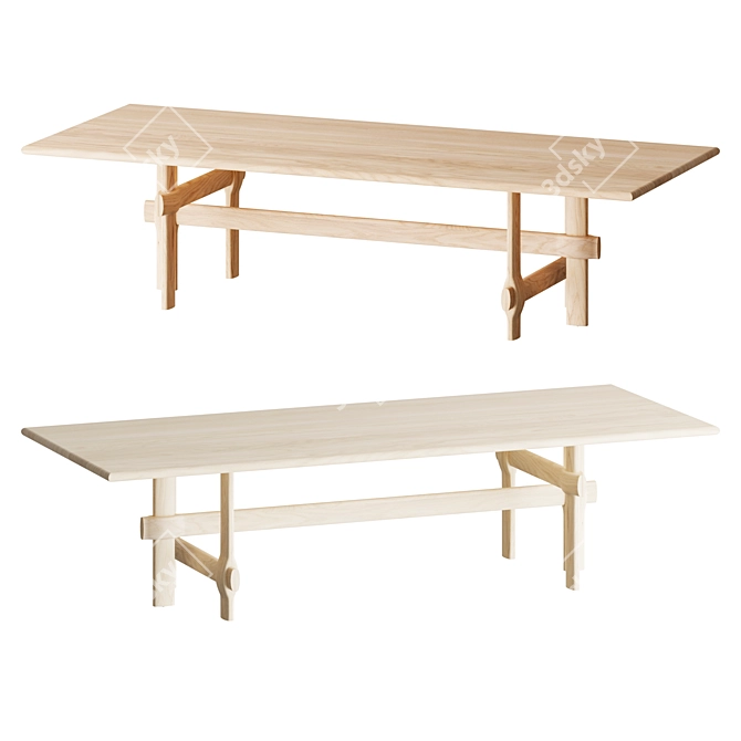 District Eight KNOT: Elegant Table 3D model image 1