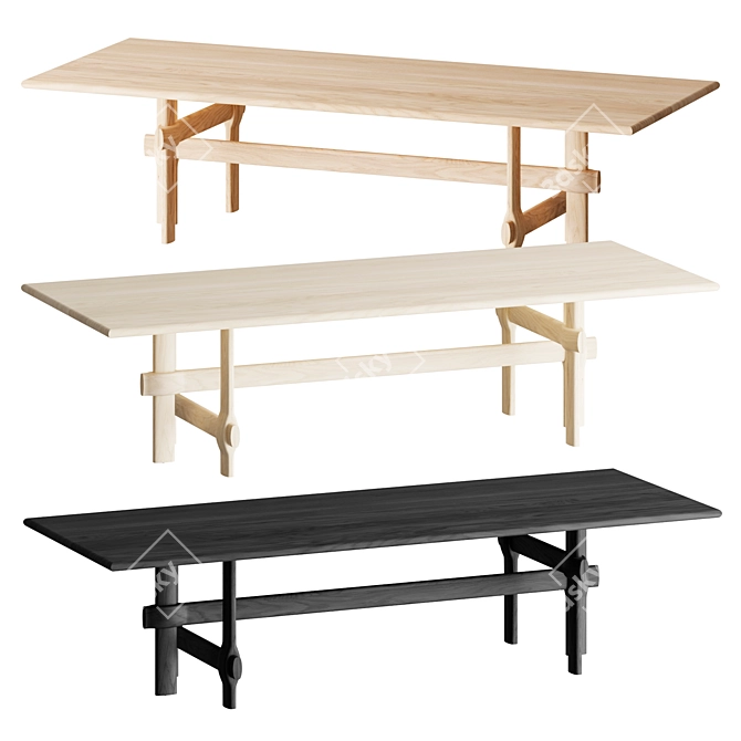 District Eight KNOT: Elegant Table 3D model image 2