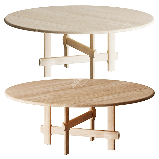 Industrial Chic Knot Table 3D model image 1