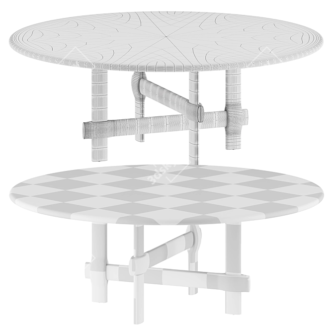 Industrial Chic Knot Table 3D model image 3