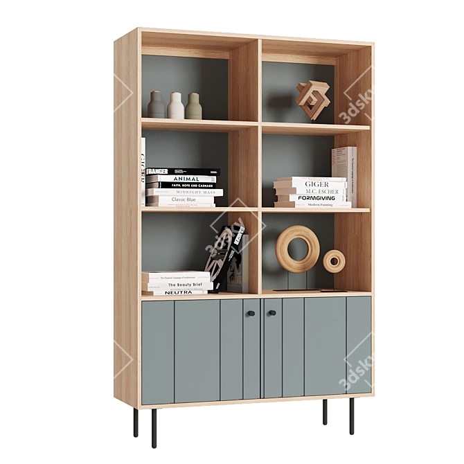 Elegant Fuji Display Cabinet 3D model image 1