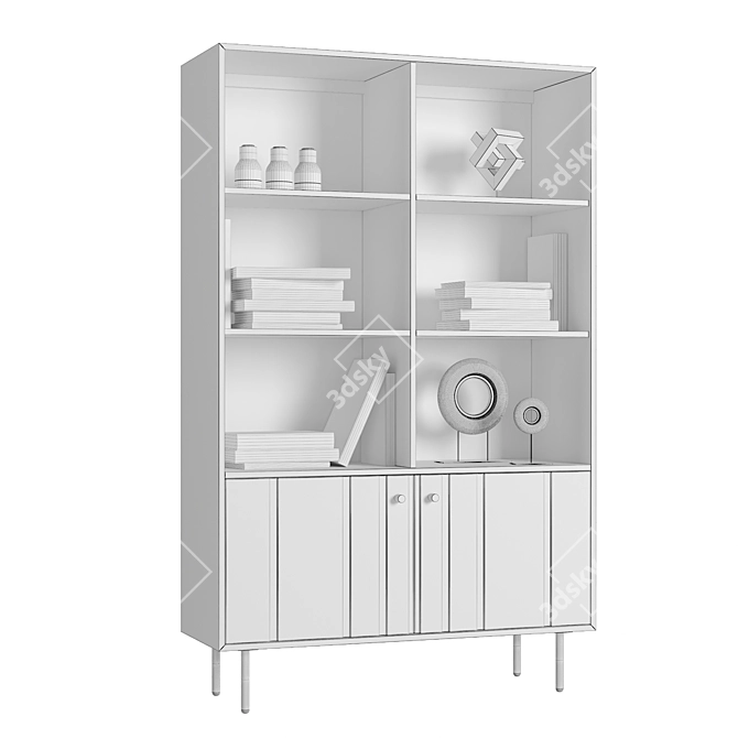 Elegant Fuji Display Cabinet 3D model image 3