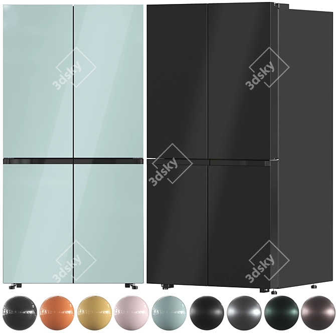 Bespoke Samsung Refrigerator Collection 3D model image 1