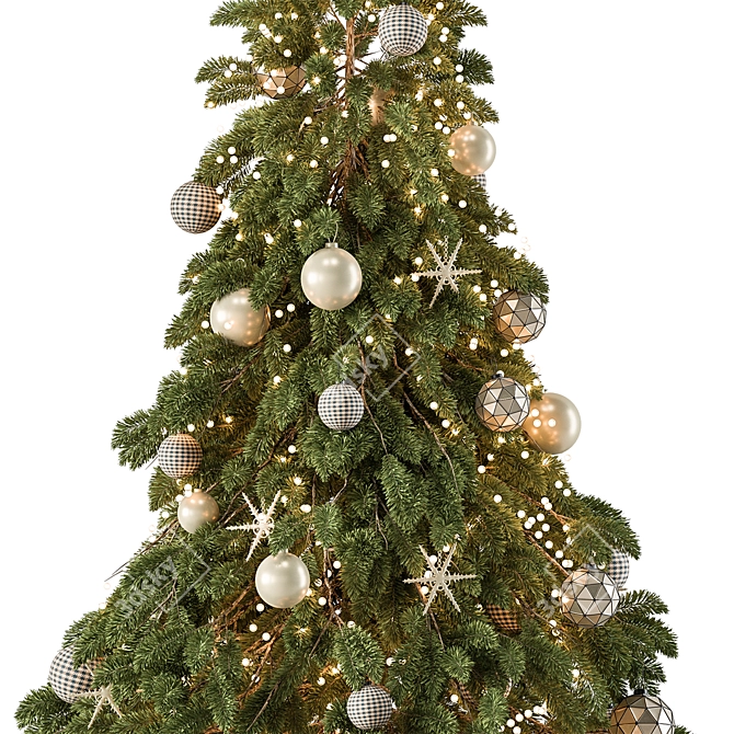 Festive Christmas Tree Set 3D model image 3