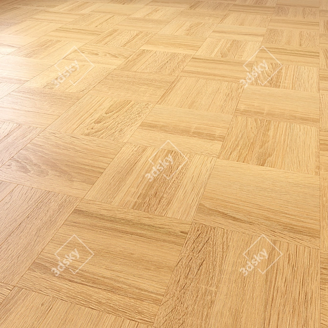 Seamless 3D Wood Flooring Model 3D model image 3