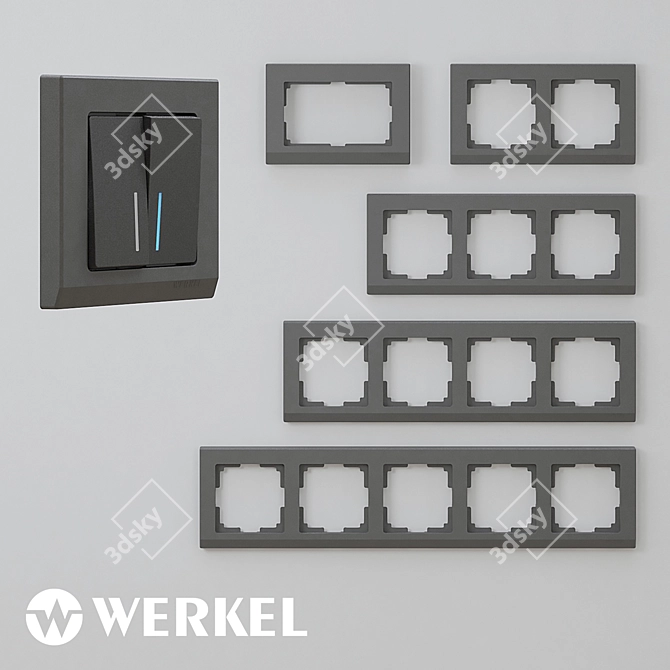 Stark Plastic Frames: Werkel Switches 3D model image 1