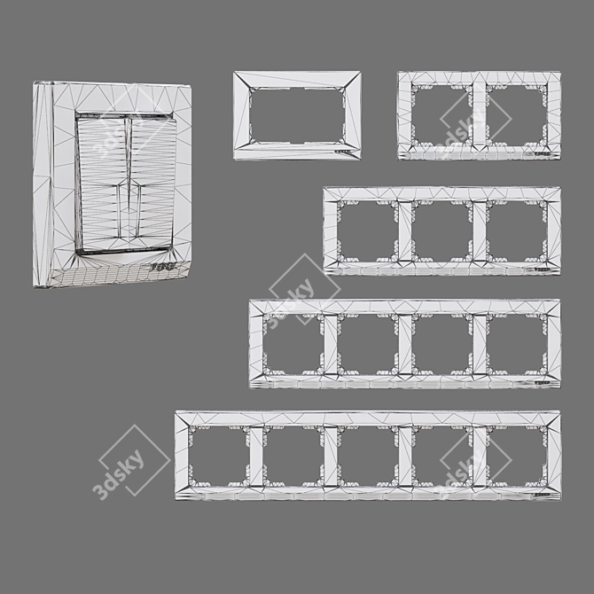 Stark Plastic Frames: Werkel Switches 3D model image 2