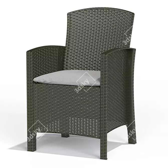 Woven Furniture Set 3D model image 2