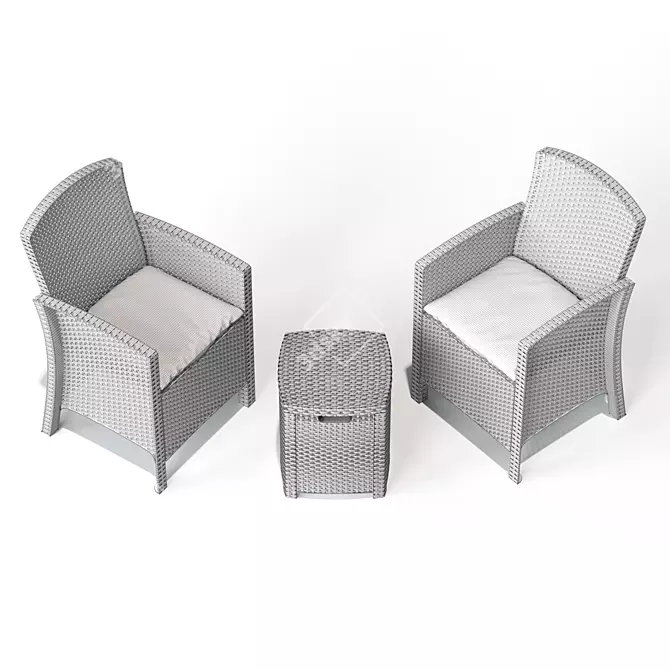 Woven Furniture Set 3D model image 6