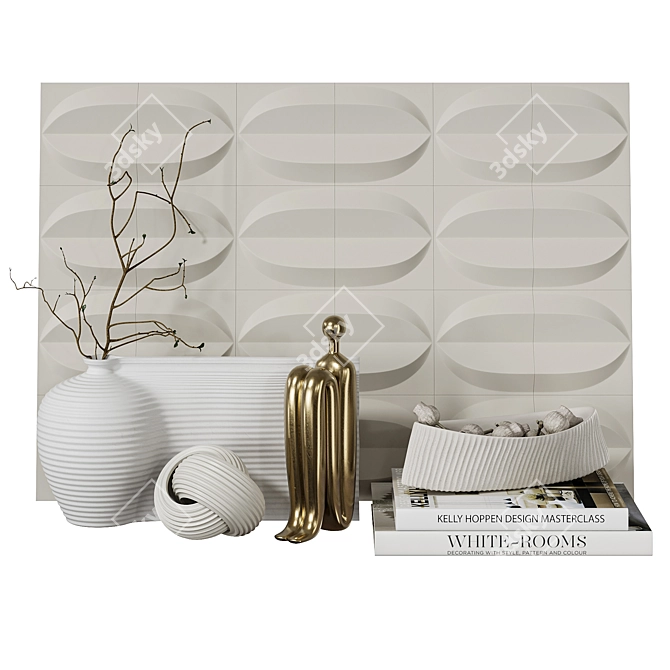 Modern Corner Decor Set 3D model image 1