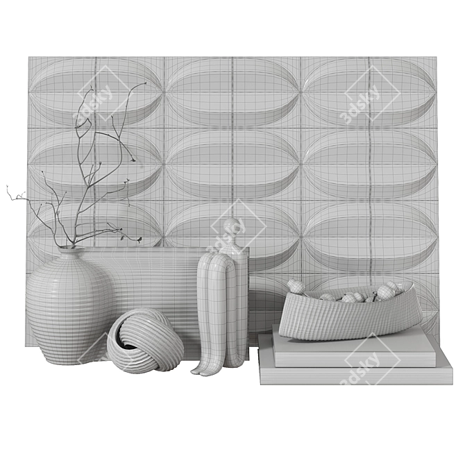 Modern Corner Decor Set 3D model image 4