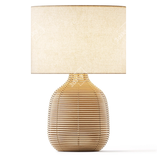 Lyla Rattan Table Lamp: 2017 Model 3D model image 1