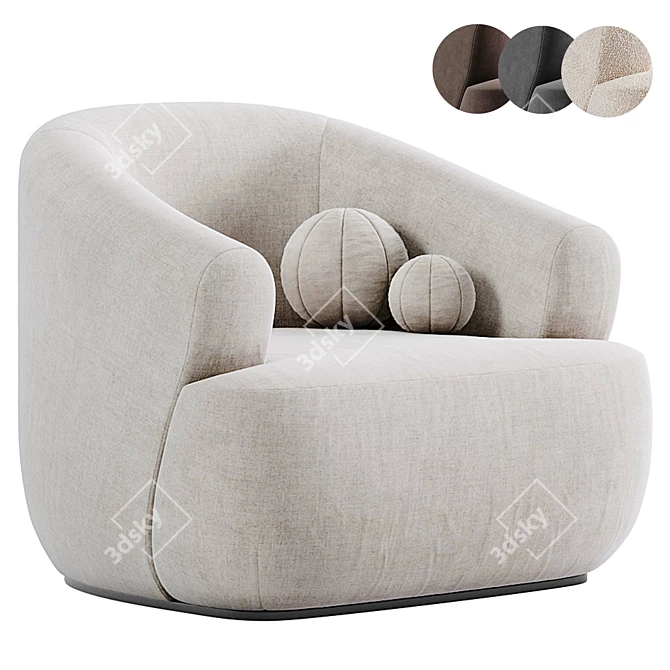 Modern Comfort Sofia Armchair Westwing 3D model image 1
