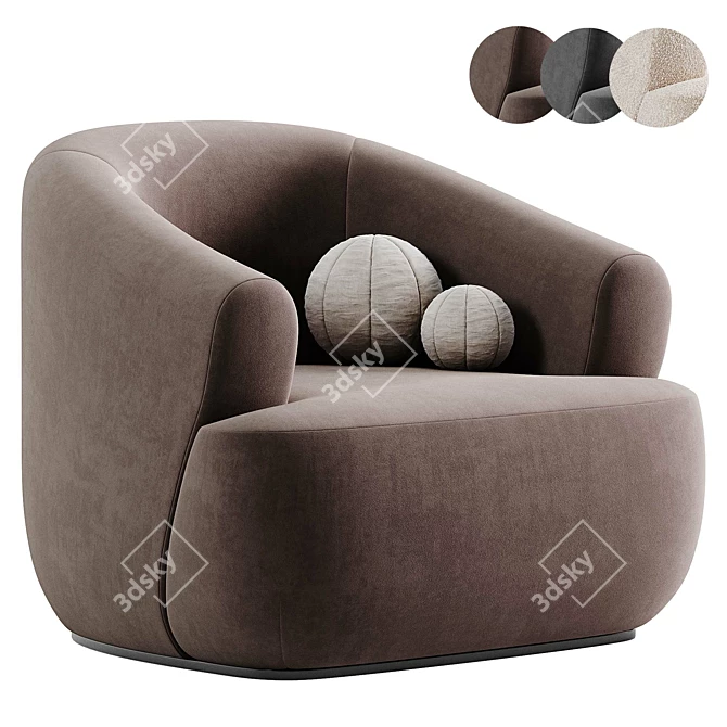 Modern Comfort Sofia Armchair Westwing 3D model image 3