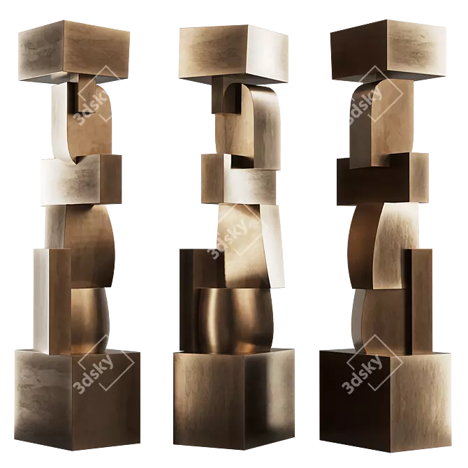 Modern Totem Sculpture for Interiors 3D model image 5