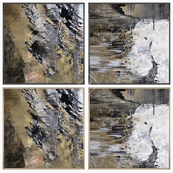 Artwork Set with Multiple Frames 3D model image 2