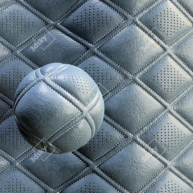Embossed Leather Fabric Set Vol.04 3D model image 2